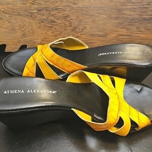 Athena Alexander Women's Y2K Yellow Sandals Size 39